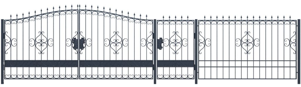 Кованые ворота и кованый забор арт. ВК-10