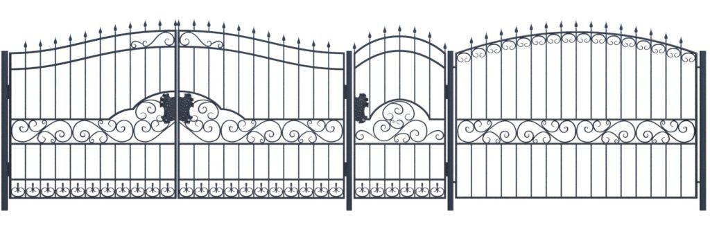 Кованые ворота и кованый забор арт. ВК-15