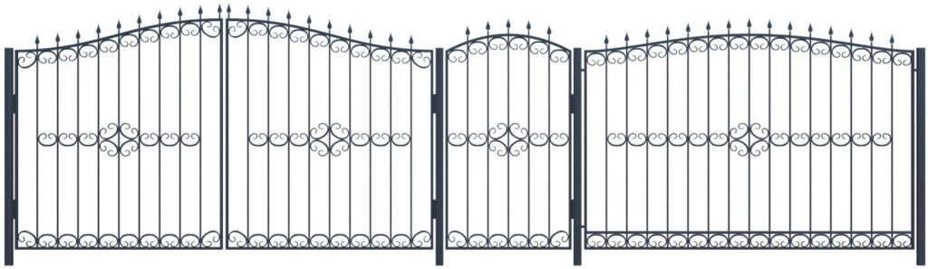 Кованые ворота и кованый забор арт. ВК-16