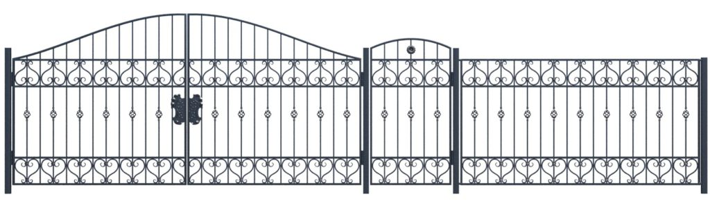 Кованые ворота и кованый забор арт. ВК-22