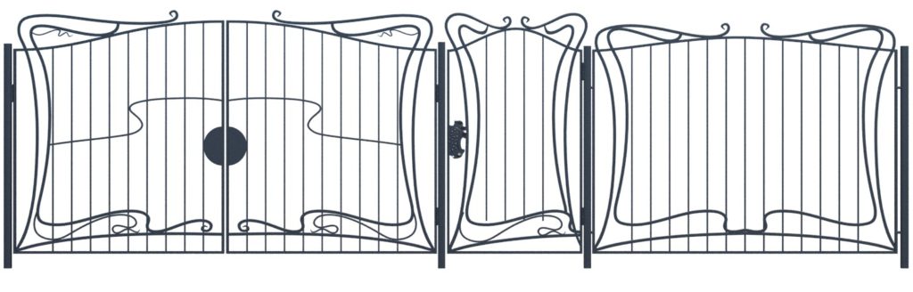 Кованые ворота и кованый забор арт. ВК-28